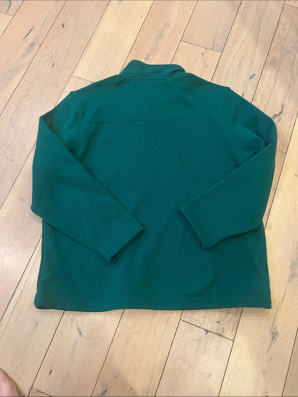 The North Face Green Quarter-Zip Fleece with Black Chest Panel